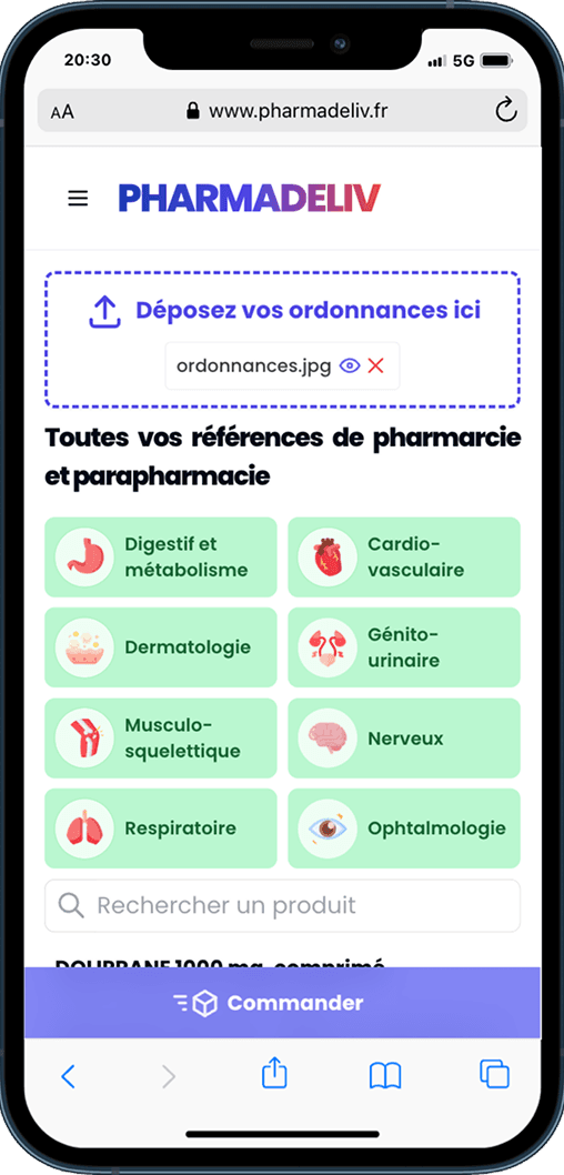 PHARMADELIV mobile application interface